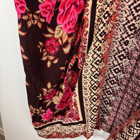 Angie‎ Womens Floral Print Kimono Swim Cover Up Sz M Boho Flowy Hippie Festival - Picture 6 of 12